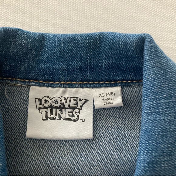 Looney Tunes Kids 4-5 Denim Jacket Tweetie Bird - Picture 6 of 7